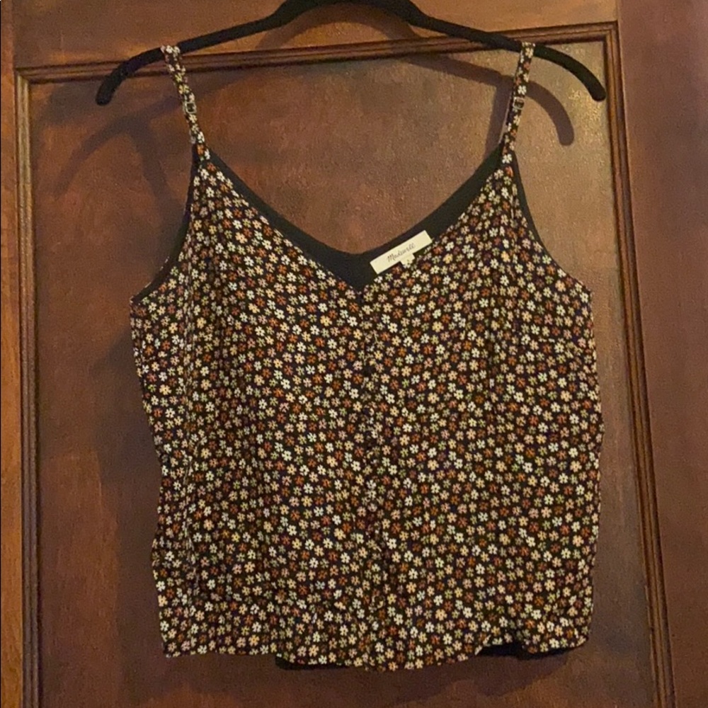 Madewell floral crop top